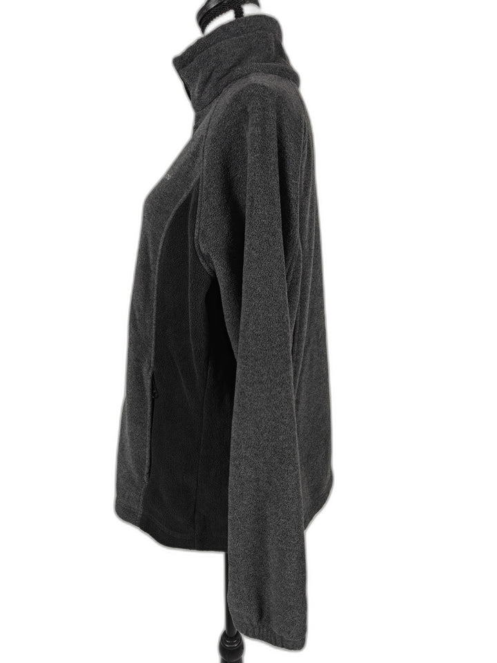 Womens Columbia Full Zip Fleece Jacket Gray Large