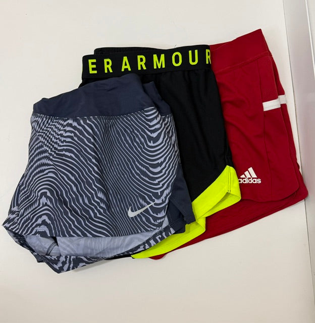 Nike Under Armour Adidas Athletic Shorts Bundle Womens XL Set of 3