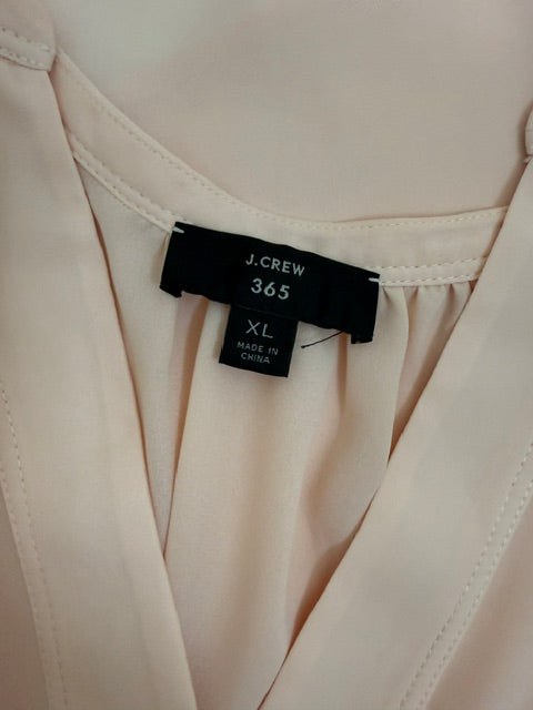 J.Crew 365 V Neck Sleeveless Blouse Pale Pink SzXL