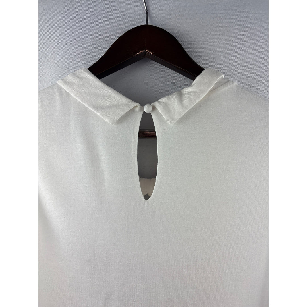 Women’s Cabi XL White Sleeveless Blouse w/ Knot Design