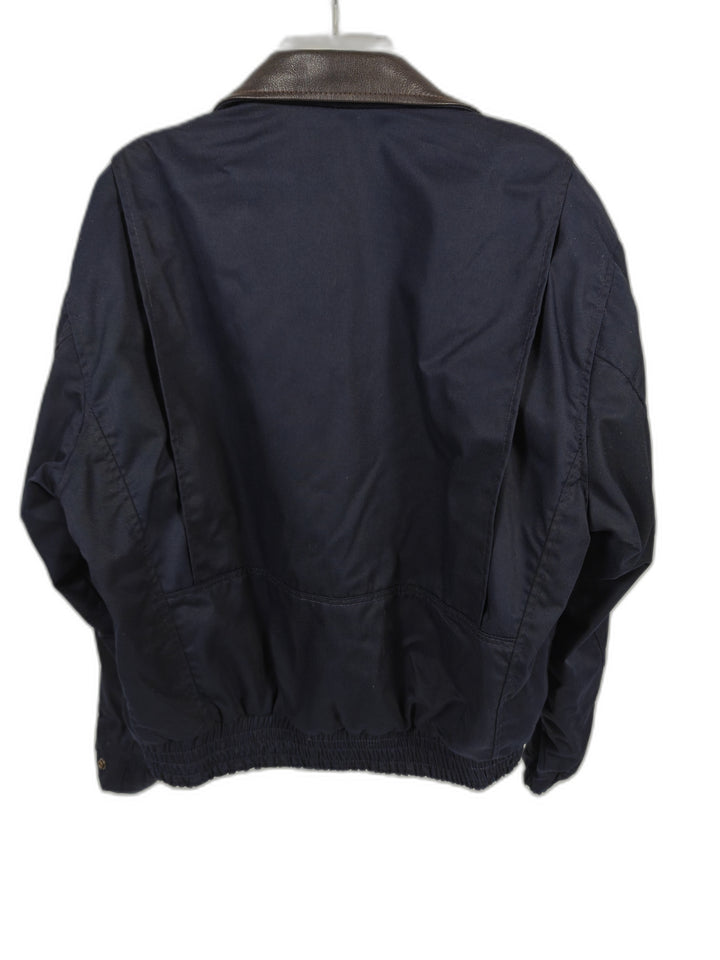 Mens Sportys Pilot Shop A-5 Flight Jacket Navy Blue Cotton Bomber Large