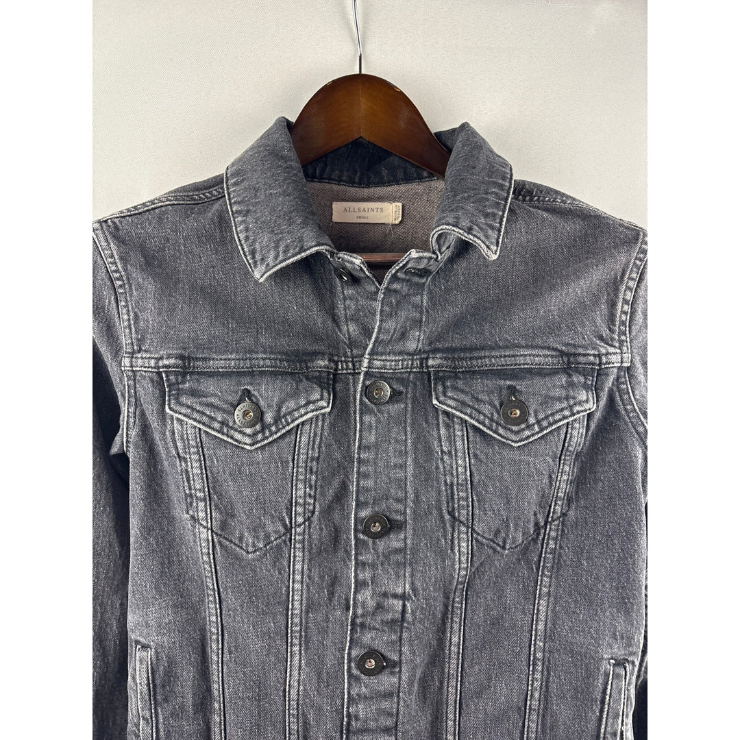 Women’s All Saints Small Washed Gray Jean Jacket