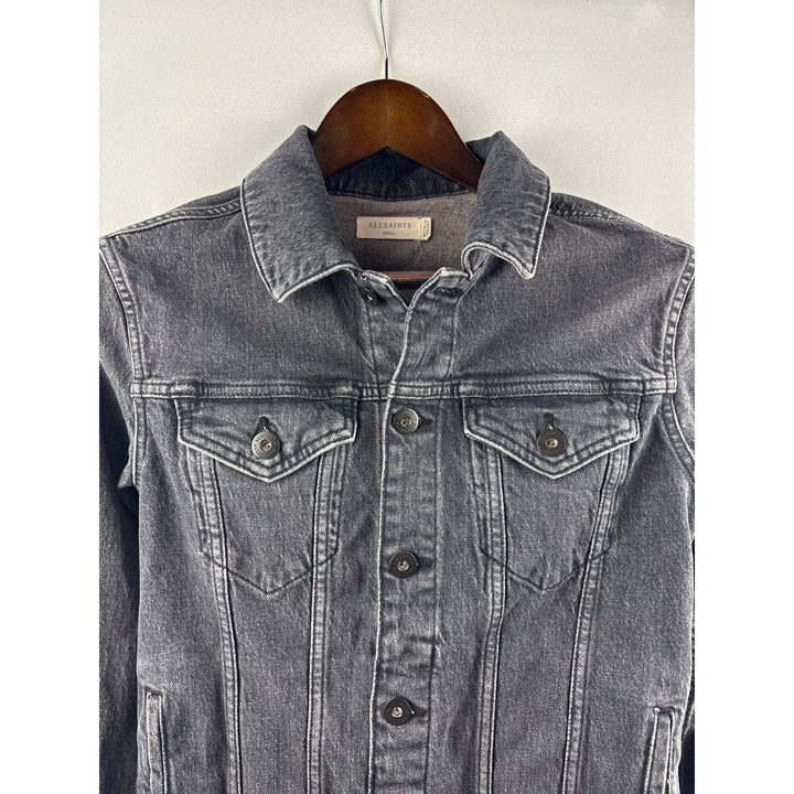 Women’s All Saints Small Washed Gray Jean Jacket