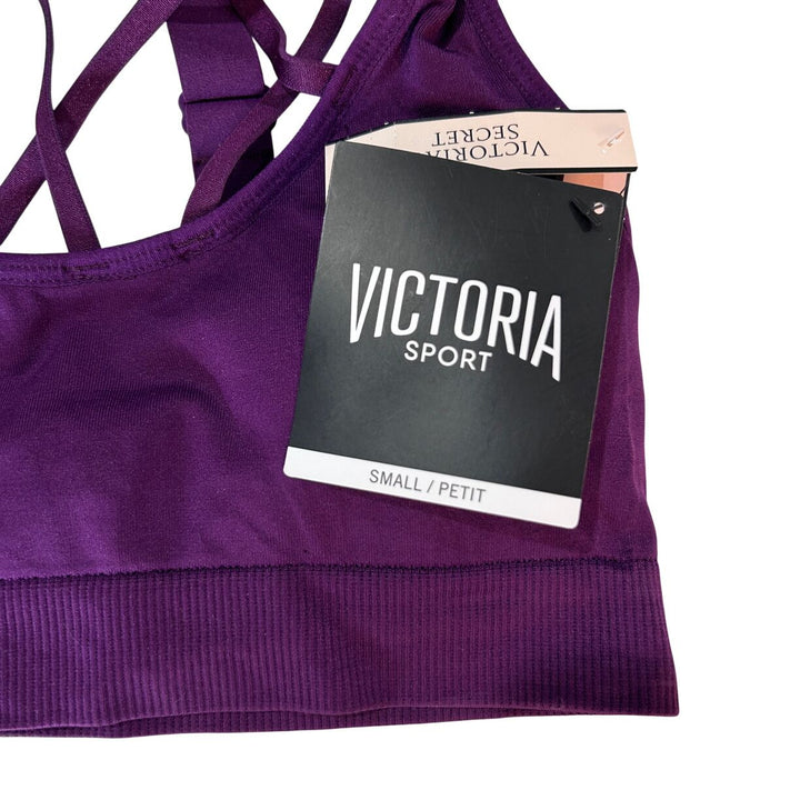 Victoria Sport Purple Sports Bra Small Petite Athletic Workout Top