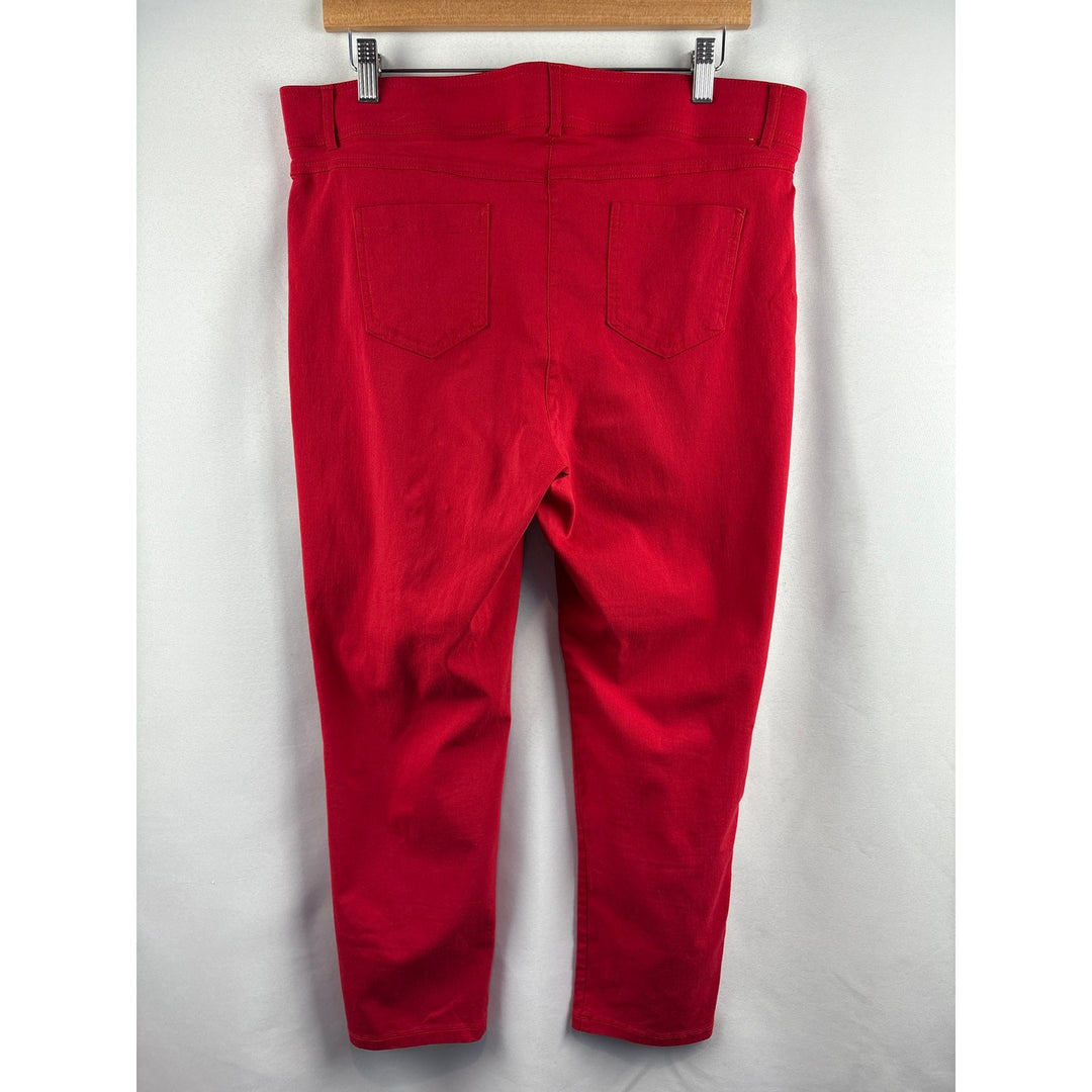 Women’s 89th & Madison Size P14 Bright Red Straight Leg Slacks