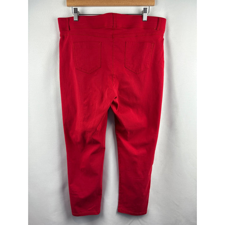 Women’s 89th & Madison Size P14 Bright Red Straight Leg Slacks