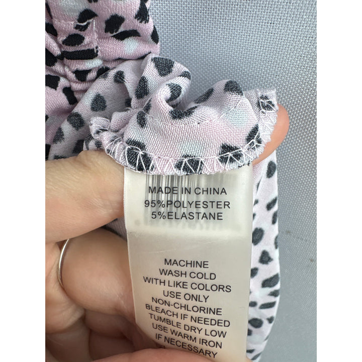 Women’s Vince Camuto Large Pink w/ Black & White Speckles Blouse