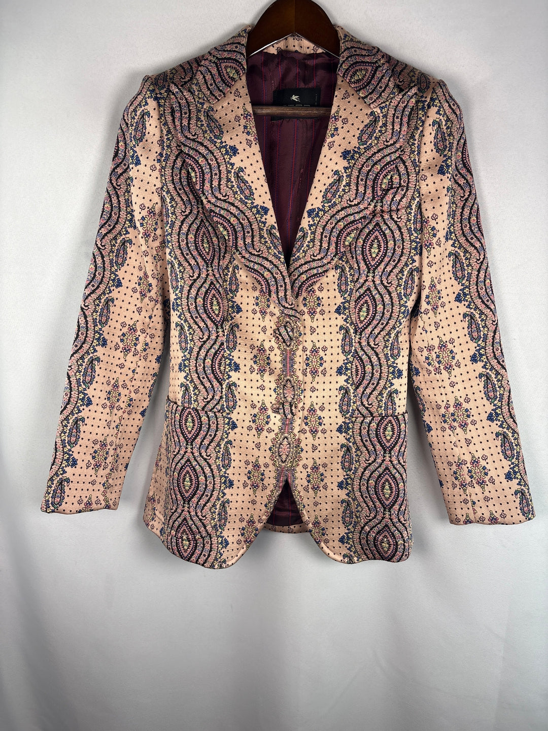 Women’s ETRO Size 40/42 Nude Abstract Patterned Pantsuit