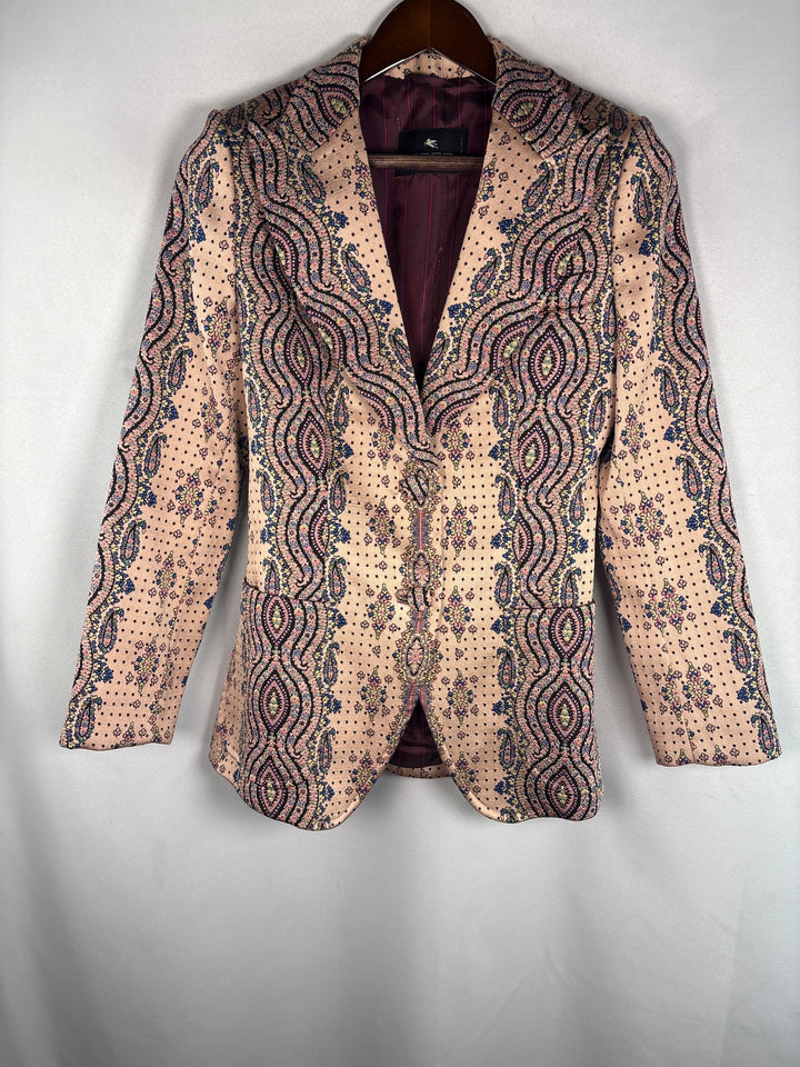 Women’s ETRO Size 40/42 Nude Abstract Patterned Pantsuit