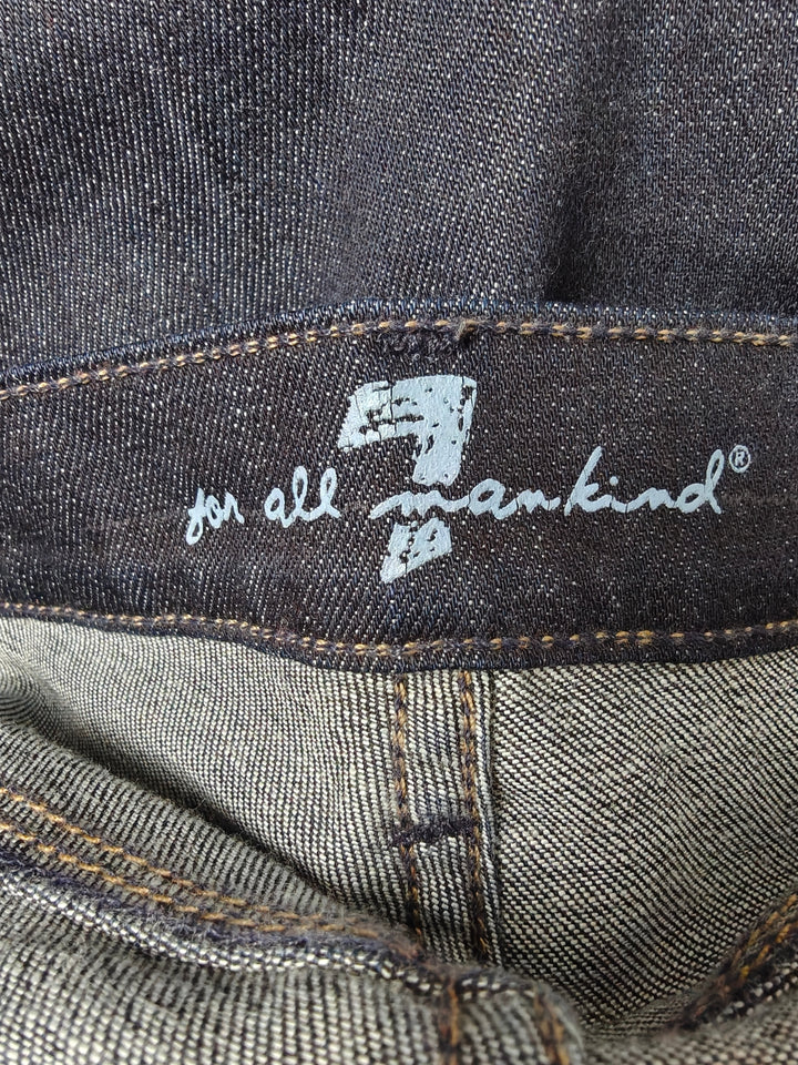 7 For All Mankind Womens Ginger Flare Jeans Dark Indigo Size 32