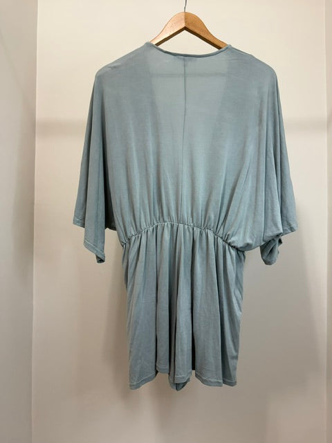 She + Sky Sage Green Dolman Sleeve Romper SzL