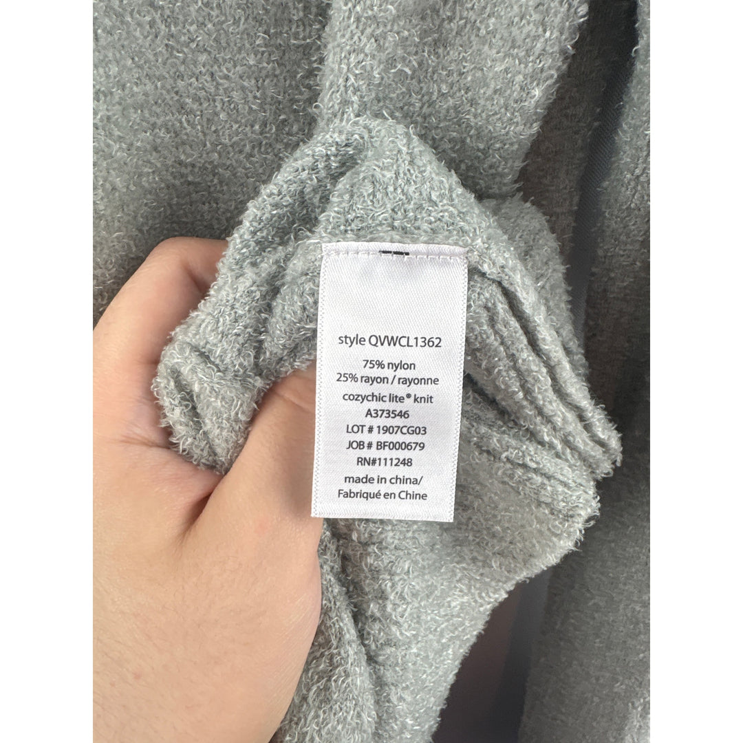Women’s Barefoot Dreams Large Light Gray Zip Up Plush Cardigan