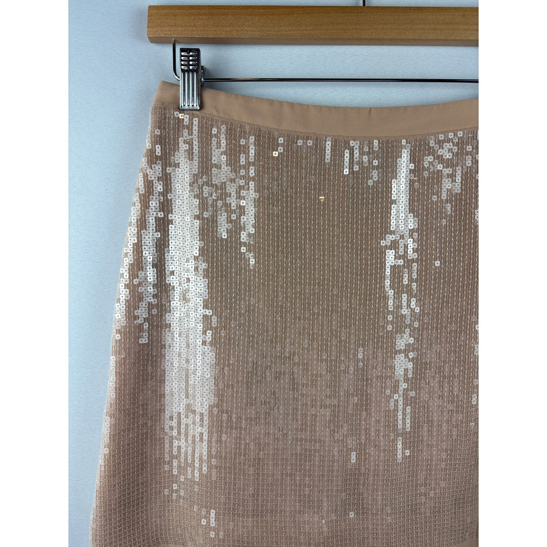 Women’s Kenneth Cole XS Nude Sequin Mini Skirt