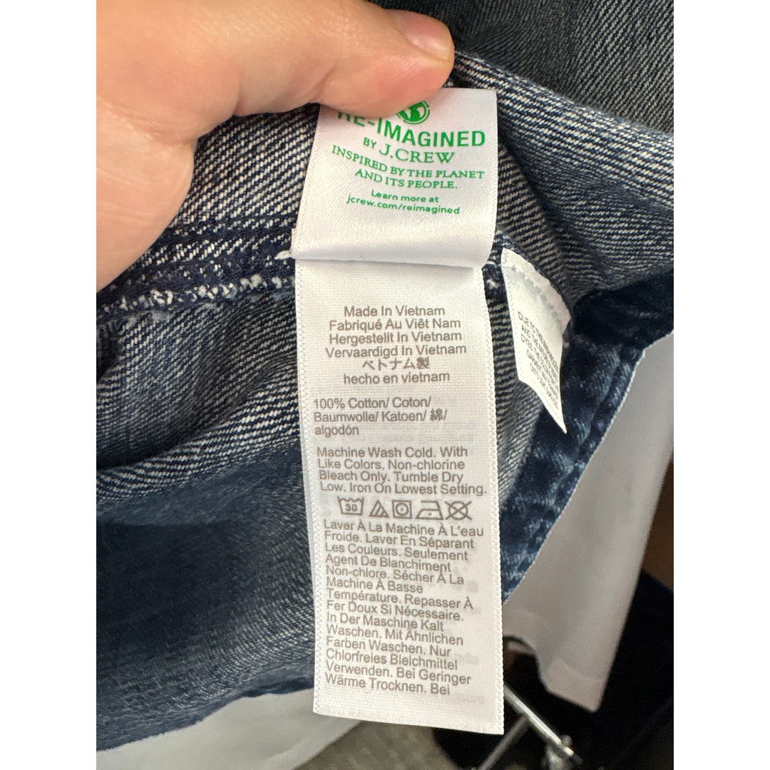 Women’s J.CREW Dark Blue Jean Jacket w/ Detachable Belt