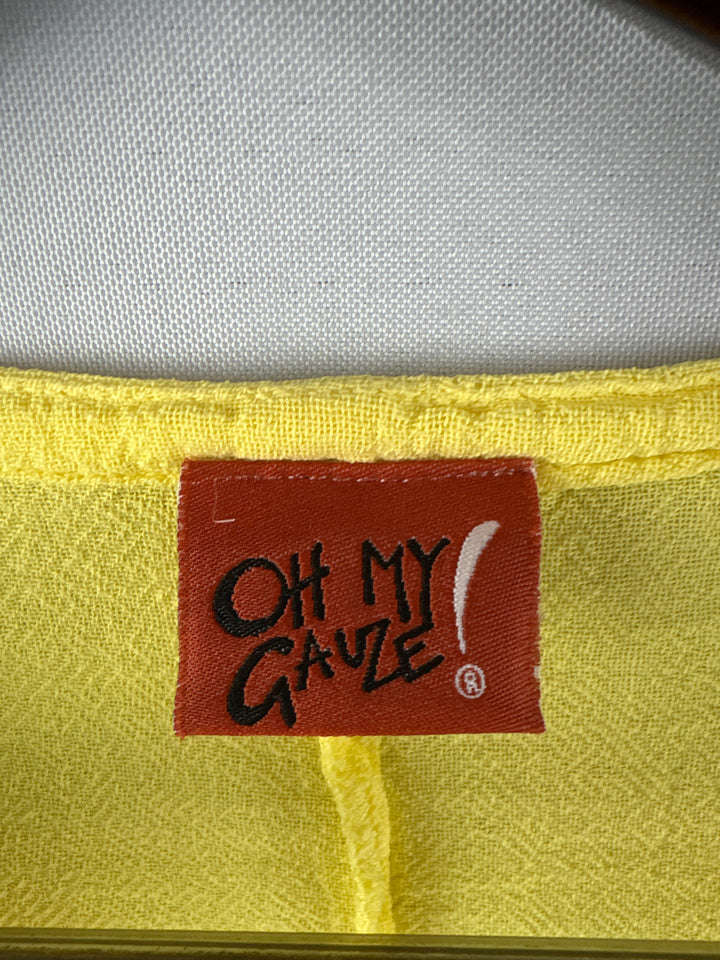 Women’s Oh My Gauze! XXL Bright Yellow Sleeveless Blouse
