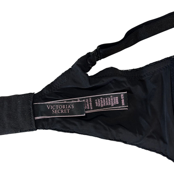 Vicorias Secret Womens Black T Shirt Bra Demi Underwire