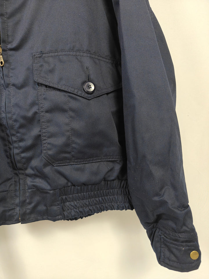 Mens Sportys Pilot Shop A-5 Flight Jacket Navy Blue Cotton Bomber Large