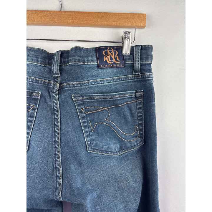 Women’s Rock & Republic Size 10 Dark Washed Blue Skinny Jeans