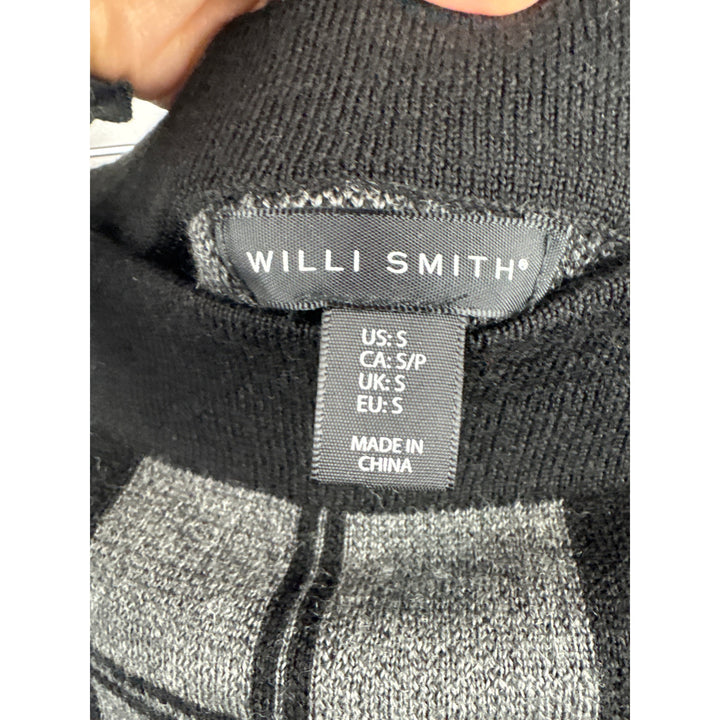 Women’s Willi Smith Small Black & Grey Plaid Pencil Skirt