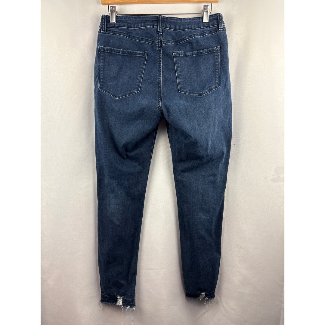 Women’s Rewash Brand Size 11 Dark Blue Distressed Skinny Jeans