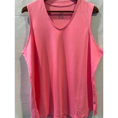 Isaac Mizrahi Live Essentials Pink Sleeveless Tank Top 1X