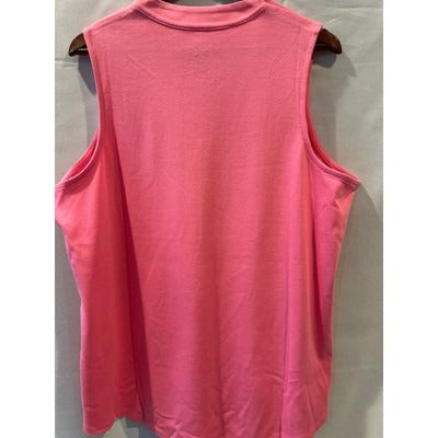 Isaac Mizrahi Live Essentials Pink Sleeveless Tank Top 1X