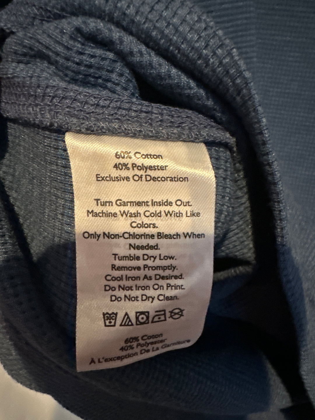 Men’s Eddie Bauer Blue Thermal Crew Neck Size M