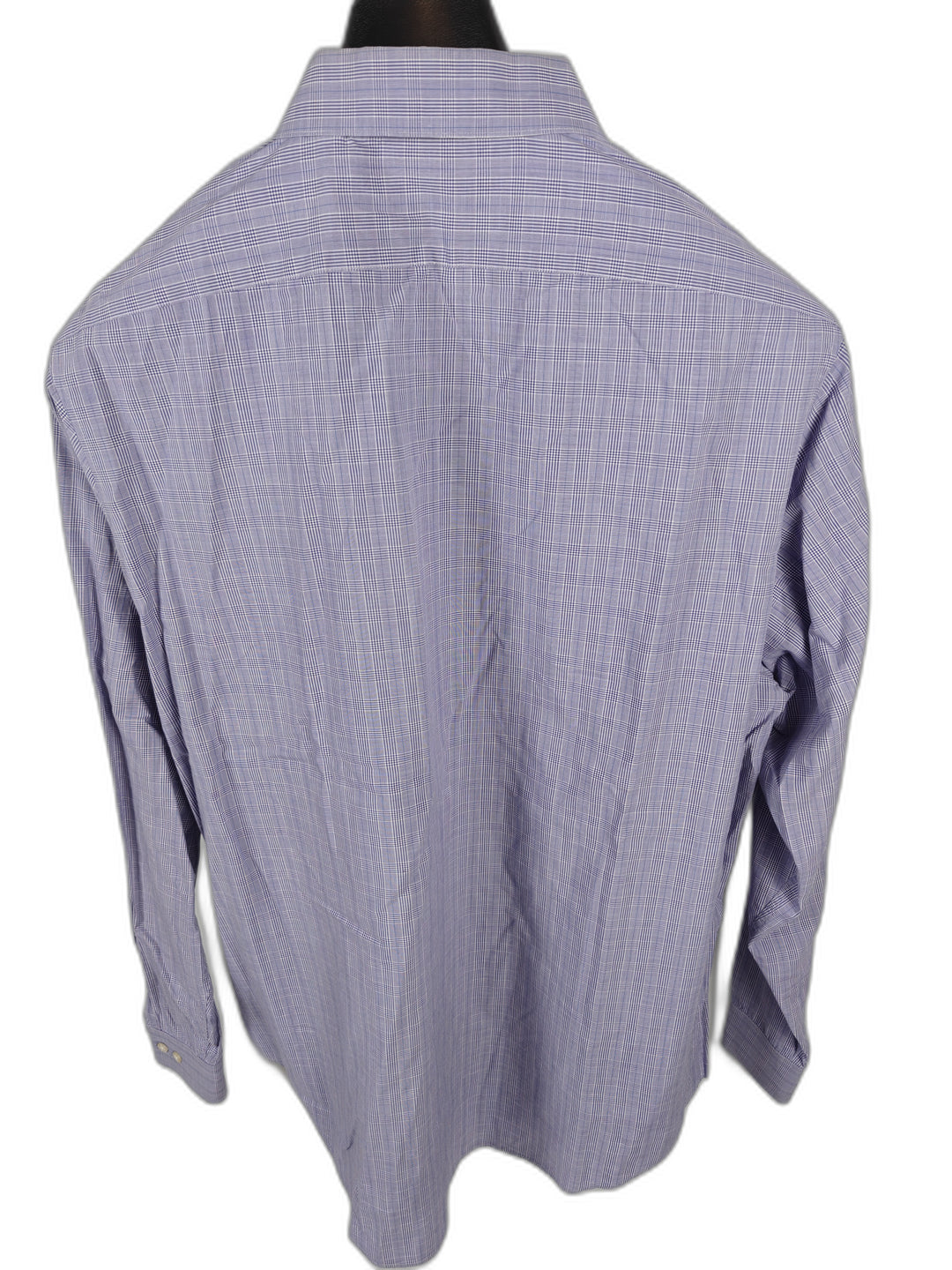 Men’s DKNY Slim Fit Dress Shirt Purple Plaid Size XL 17.5 34/35