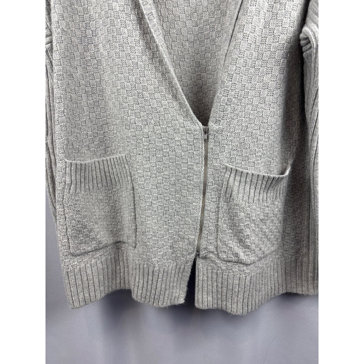 Women’s Cabi Large Grey Half-Zip Cardigan with Pockets