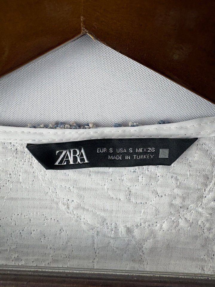 Women’s Zara Small White Tied Sweater