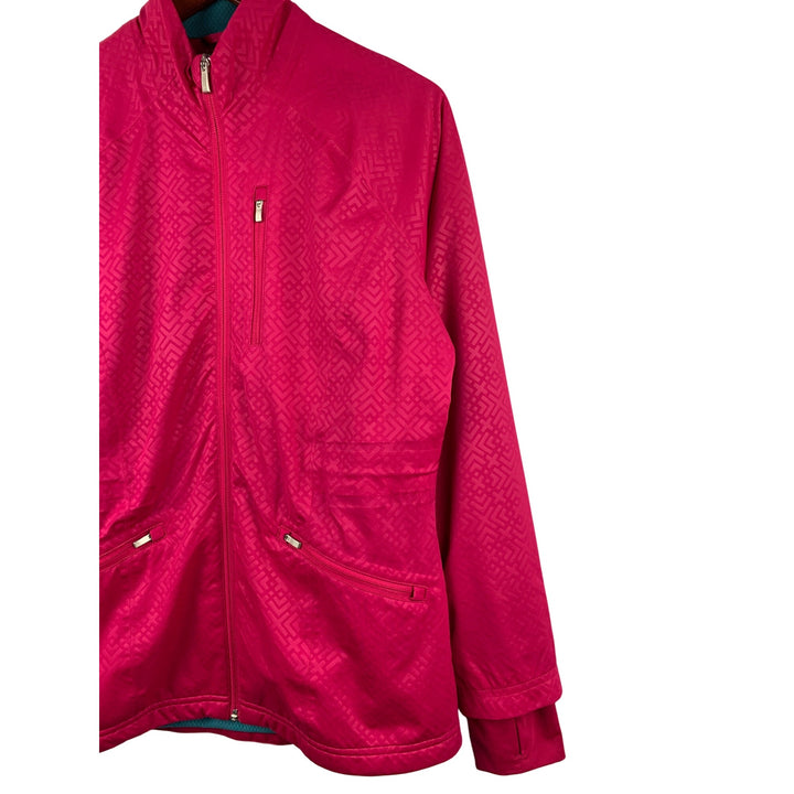 Adidas Golf ClimaProof Pink Windbreaker Jacket M Polyester Womens Lightweight