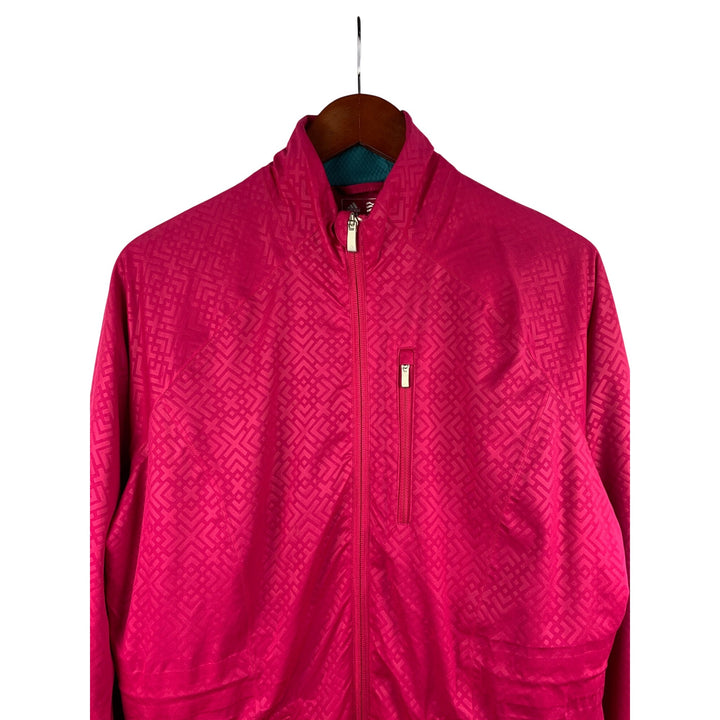 Adidas Golf ClimaProof Pink Windbreaker Jacket M Polyester Womens Lightweight