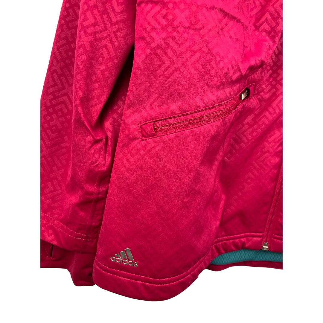 Adidas Golf ClimaProof Pink Windbreaker Jacket M Polyester Womens Lightweight