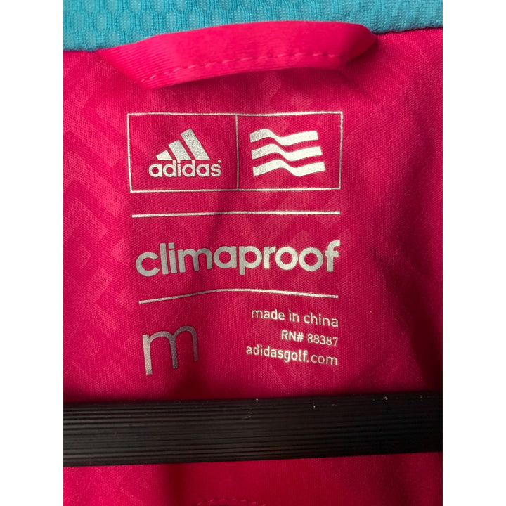 Adidas Golf ClimaProof Pink Windbreaker Jacket M Polyester Womens Lightweight