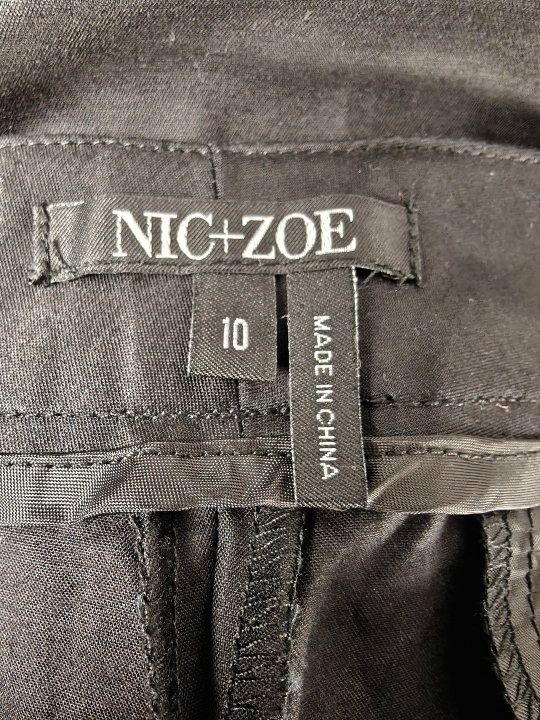 Womens Nic+Zoe Dress Pants Black Size 10 NWT