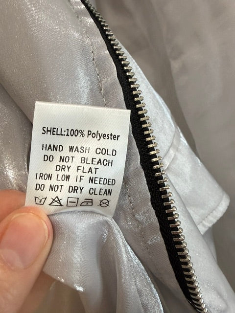 AKIRA Sheer Silver Moto Jacket - Women&