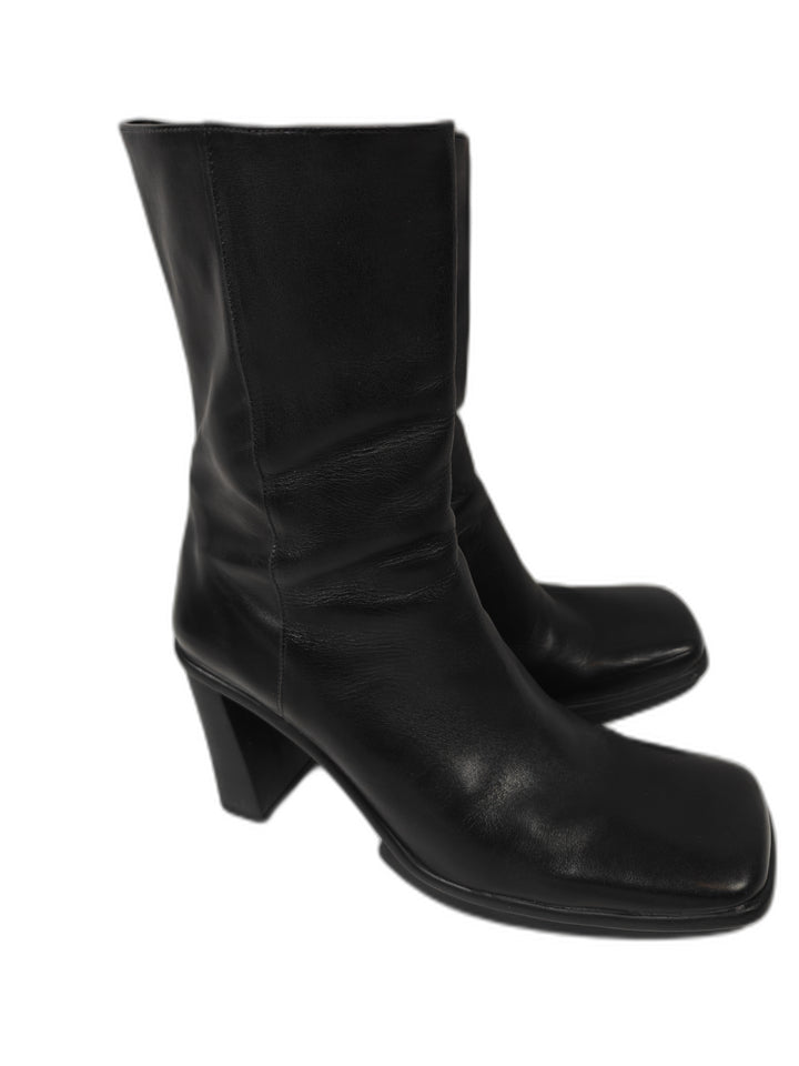 Women Via Spiga Mid Calf Boots Black Size 10