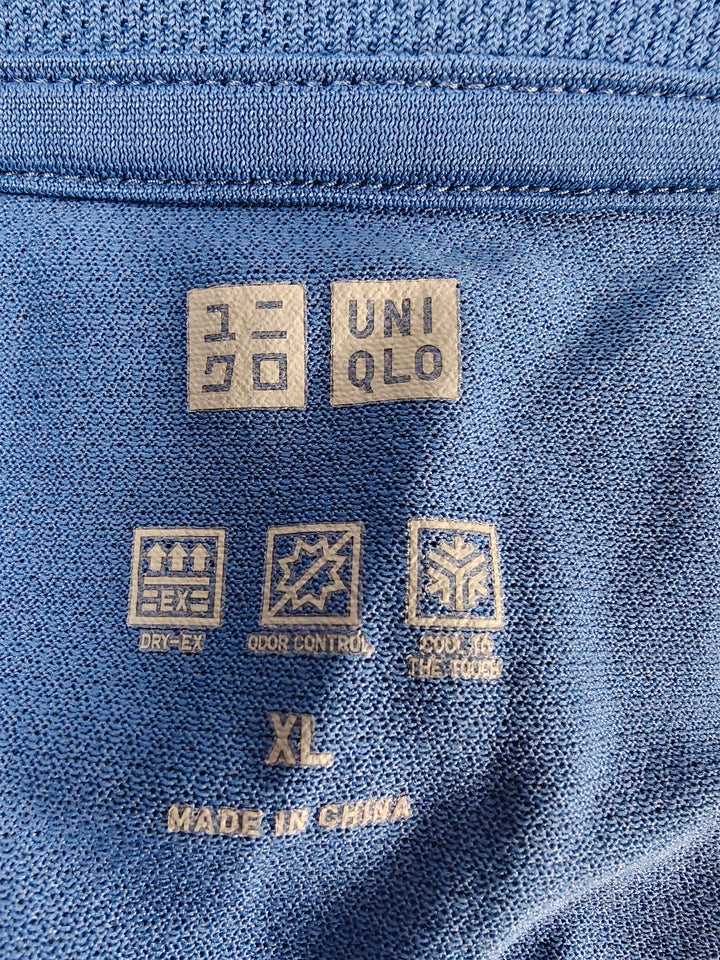 Men’s UNIQLO Dry-EX Polo Shirt Blue Size XL