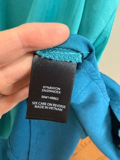 Torrid Green Blue Chambray Zip‑Front Shirt Dress – Size 1X (14–16) – NWT