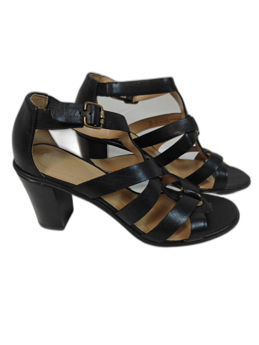 Women Naturalizer Disco Strappy Sandals Black Size 10M