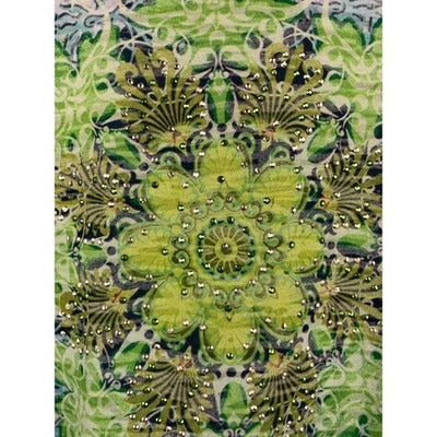 DressBarn Women’s Blue & Green Patterned T-Shirt Sz 1X – Casual Plus Sz Tee Top