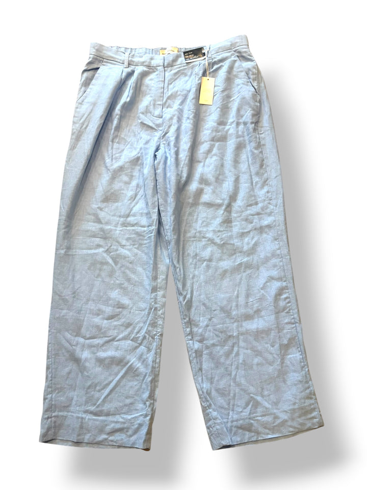 Abercrombie &amp; Fitch Curve Love Low Rise Wide Leg Pants Size 31 NWT Light Blue