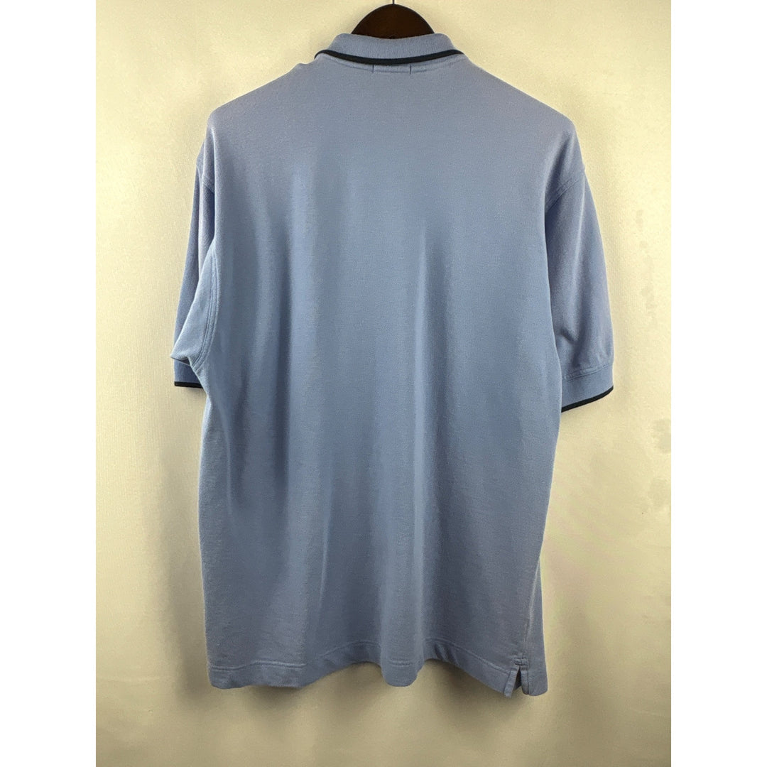 Men’s Vintage Cutter & Buck Large Light Blue Polo Shirt w/ Navy Accents