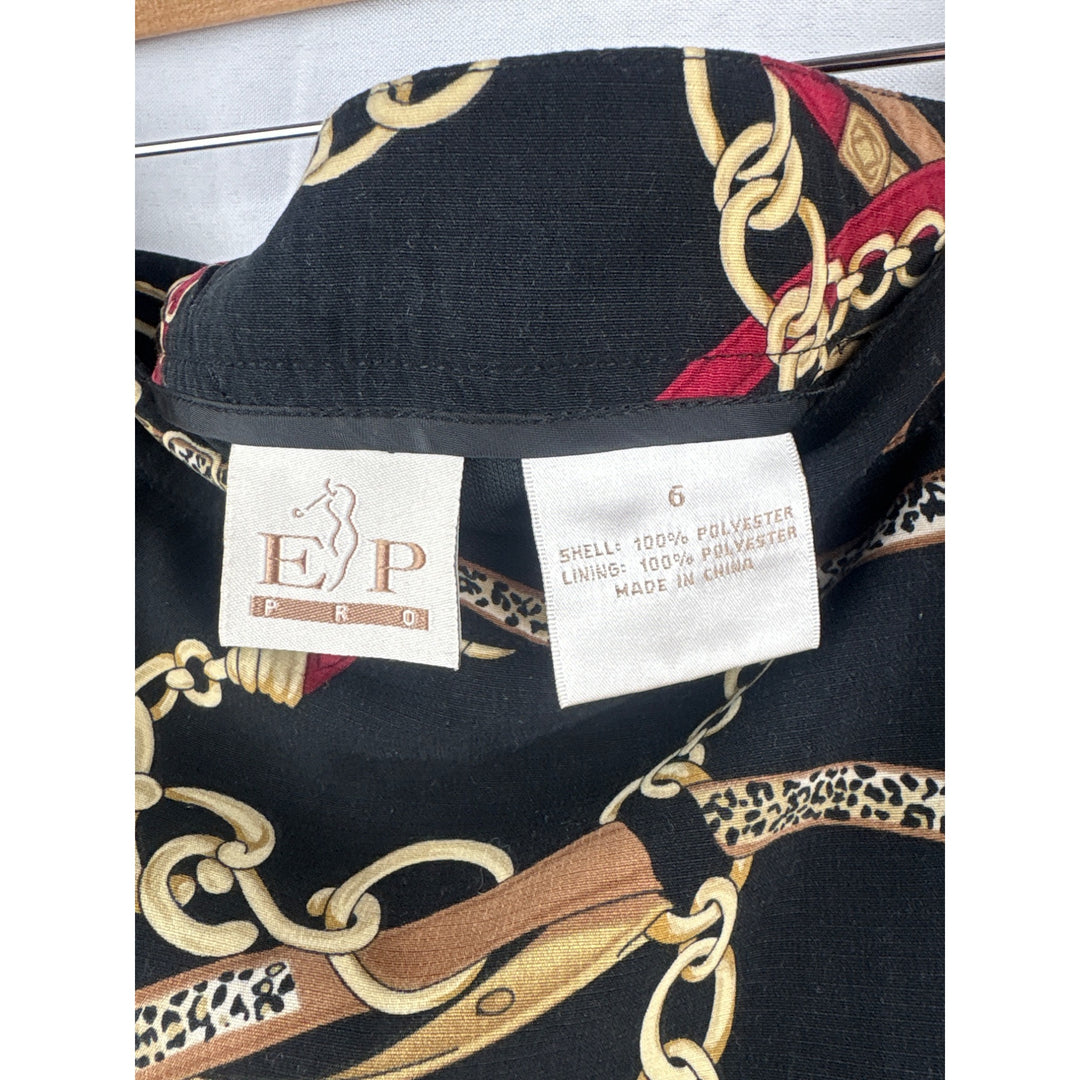 Women’s EP Pro Size 6 Black Skort with Chain Pattern