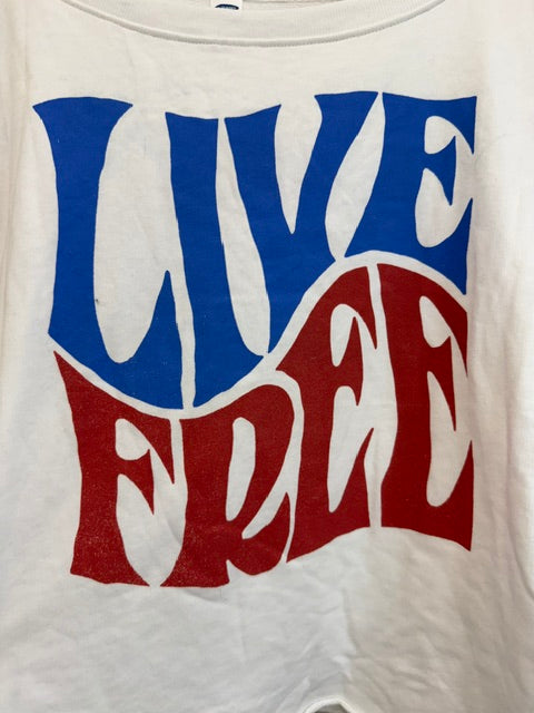 Old Navy XO Oversized Graphic Crop (Live Free) Sweatshirt SzXL