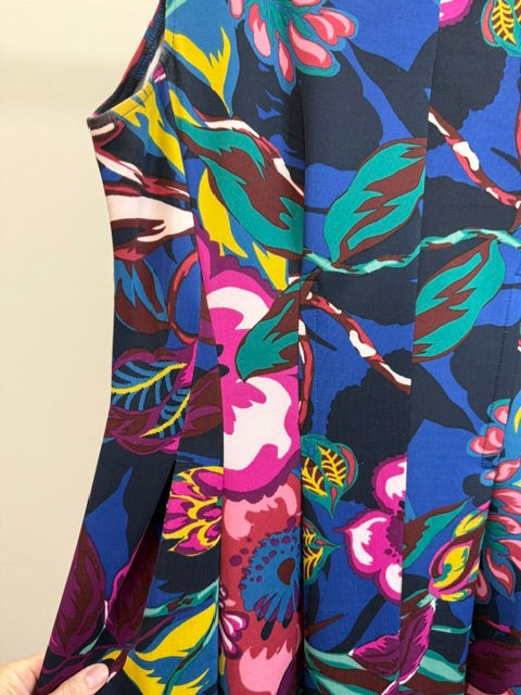 Gabby Skye Floral Fit &amp; Flare Sleeveless Dress Pockets Sz14