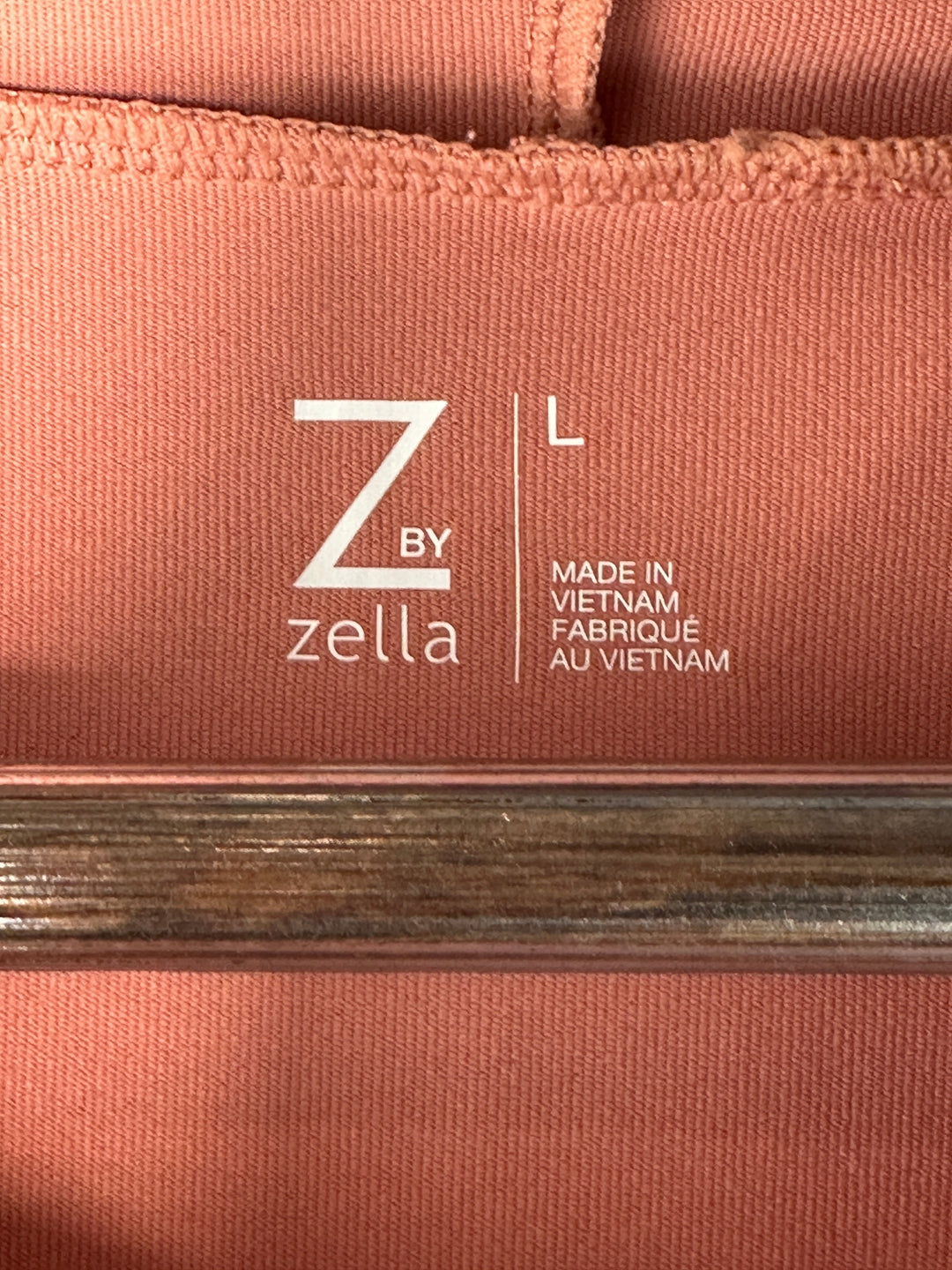 Womens Zella Rust Mesh Yoke Moisture Wicking Performance Hoodie Size L