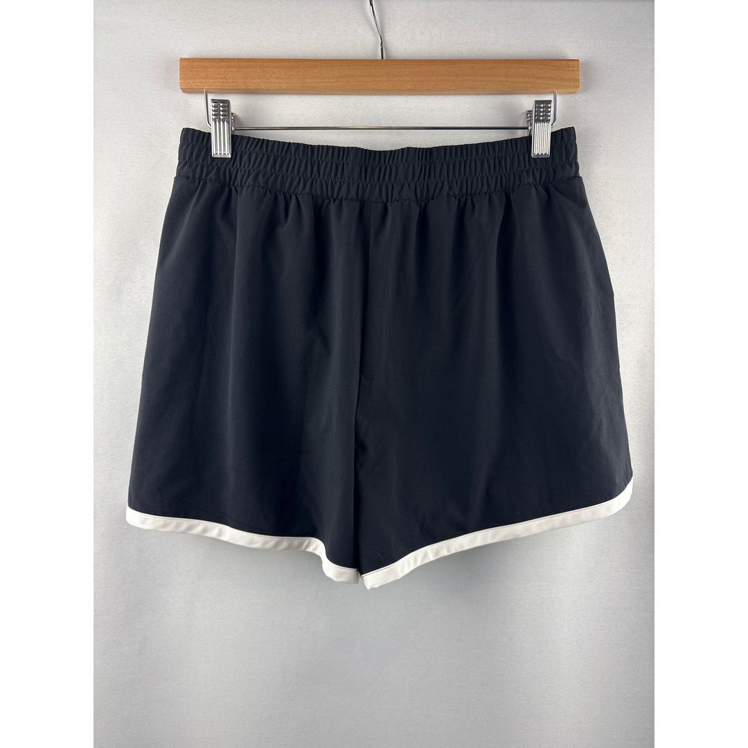 Women’s Beyond Yoga Medium Black w/ White Accents Sports Shorts