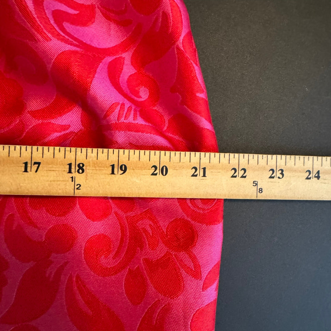 Eliza J Pink & Red Brocade Ruffled Sheath Dress w/ Belt, Party Dress, Size 12