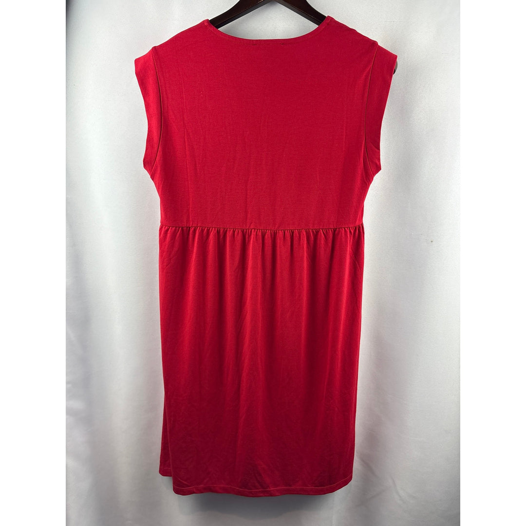 Women’s Tommy Hilfiger Large Cherry Red Sleeveless Midi Dress